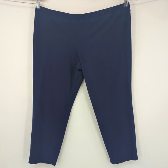 Eileen Fisher Pull On Stretch Pants Women’s 3X Navy Blue Classic Minimalist - Picture 1 of 6